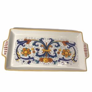 NWOT Ricco Deruta By Deruta Italy Sandwich Tray